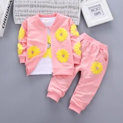 3pc Peach, Yellow, White Jogger Set