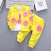 3pc Yellow, Pink, White Jogger Set