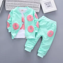 Alternative view of 3pc Aqua, Pink, White Jogger Set