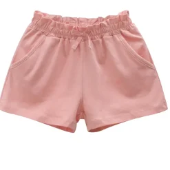 Girl's Casual Shorts with Small Bow (Pink)