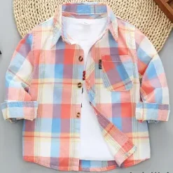 Alternative view of Toddler Boy's Plaid Shirt (Magenta Brush)