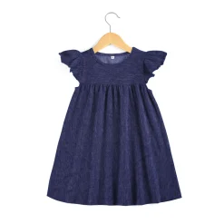 Girl's Casual Cotton Dress (Denim)