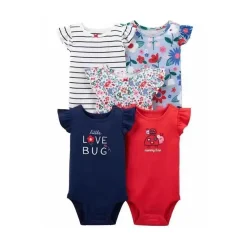 Alternative view of Love Bug Themed 5pc. Onesie Set