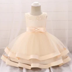 Alternative view of Beige Pearl Design Girls  Dress