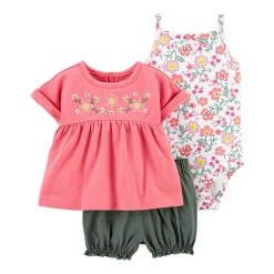 Alternative view of Garden Floral 3pc. Cotton Set