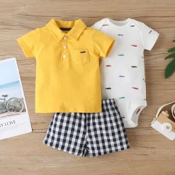 Alternative view of Yellow Polo 3pc. Cotton Set