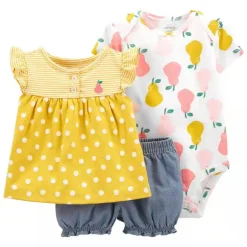Alternative view of Yellow Dainty 3pc set