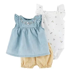 Alternative view of 3pc. Denim & Cotton Set