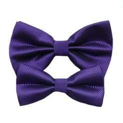 Alternative view of Father & Son Matching Bowtie Set (Deep Purple)