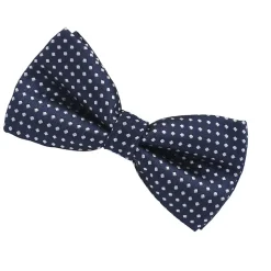 Alternative view of Polka Dot Boys Bowtie (Navy)