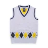 Classic Collegiate Design Sweater Vest (Gray)