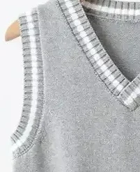 Alternative view of Unisex Sweater Vest (Gray)
