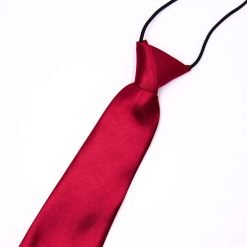 Alternative view of Boys Necktie (Cranberry Red)