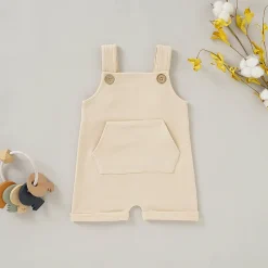Unisex Baby Overalls (Beige)