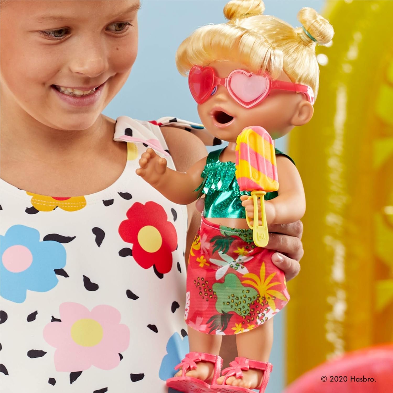 Baby Alive Sunshine Snacks Doll, Summer-Themed Waterplay Baby Doll (Light Skin Blonde Hair) - Image 10