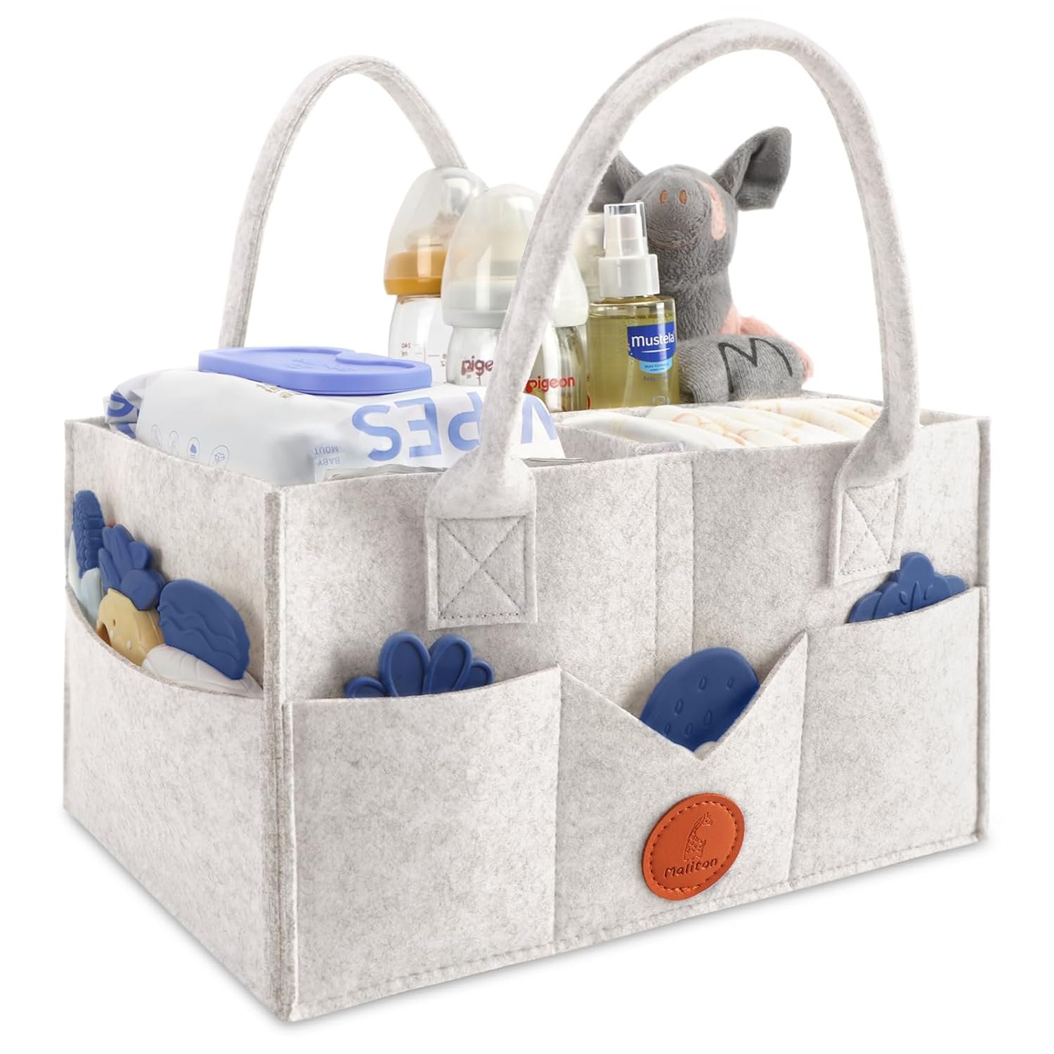 Maliton Diaper Caddy Organizer for Baby Items (White) - Image 8