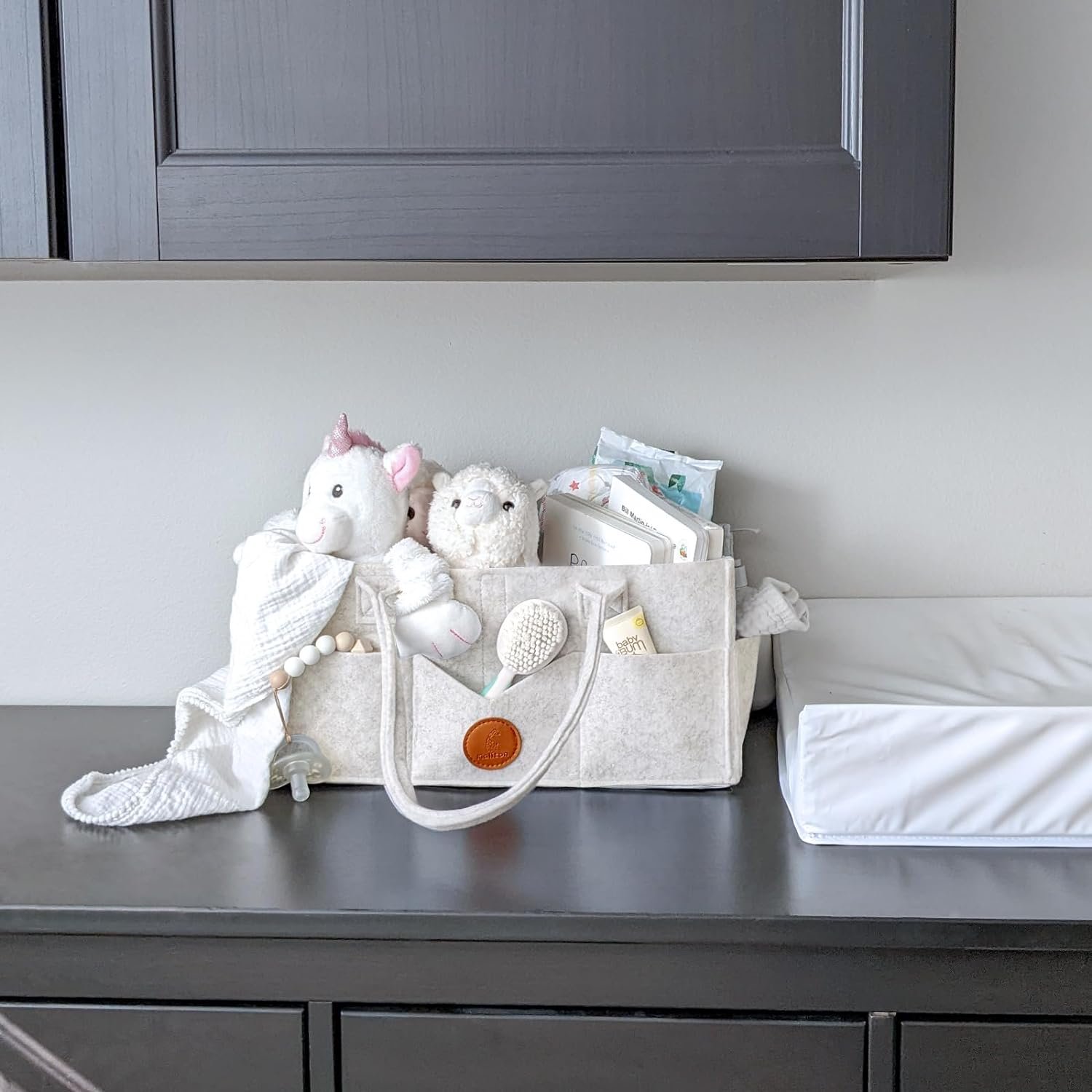 Maliton Diaper Caddy Organizer for Baby Items (White) - Image 2