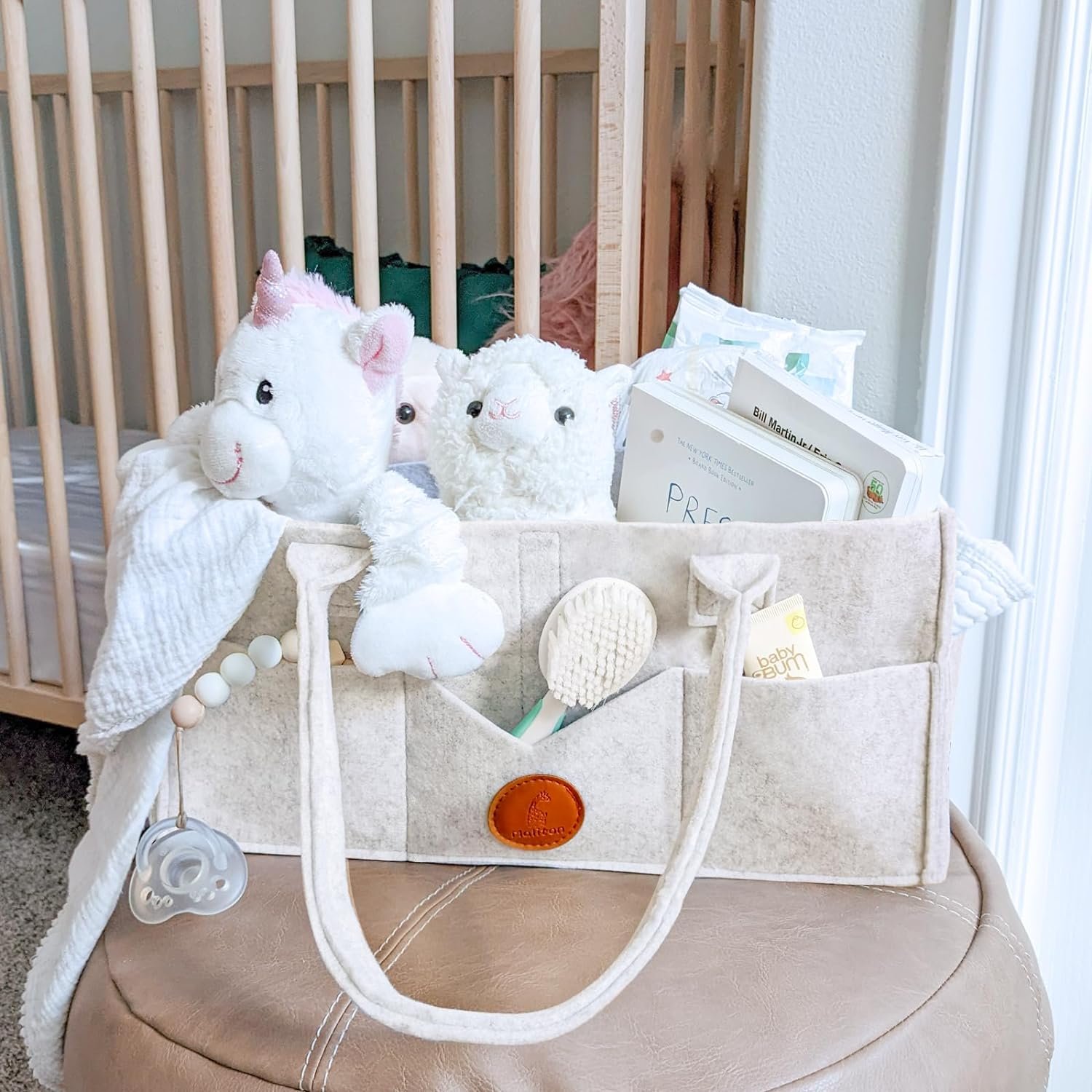 Maliton Diaper Caddy Organizer for Baby Items (White) - Image 4