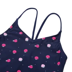 Alternative view of Girls Swimsuit (Navy with Strawberry Graphics)