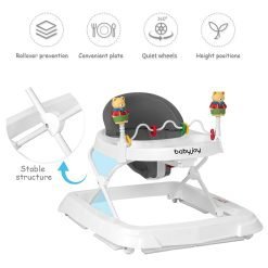 Alternative view of Baby Walker - Foldable Activity Walker with Adjustable Height (Gray)