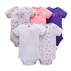 Floral Themed 5pc. Onesie Set