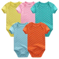 Polka Dot Themed 5pc. Onesie Set
