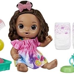 Baby Alive Fruity Sips 12-inch Doll, Lemonade (Brown Hair)