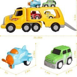 Alternative view of 5 in-1 Toy Truck Set for Boys, Toddler (Yellow)