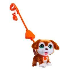 FurReal Poop-A-Lots Big Wags Interactive 8-inch Walking Plush Stuffed Animal, Pooping Puppy with Leash, 14-Pieces, Kids Toys for Ages 4 Up
