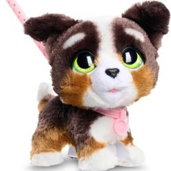 furReal Walk-A-Lots Bernedoodle Interactive Toy, 8-inch Walking Plush Puppy with Sounds