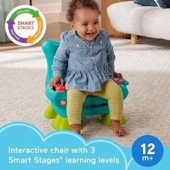 Alternative view of Fisher-Price Toddler Learning Toy Laugh & Learn Smart Stages Chair with Music Lights & Activities for Infants Ages 1+ Years, Teal