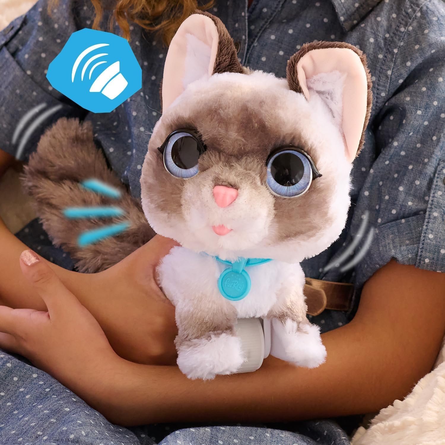 FurReal Wagalots Kitty, Small Interactive Plush Pet Toy to Walk / Makes Kitten Sounds /Wags Tail - Image 3