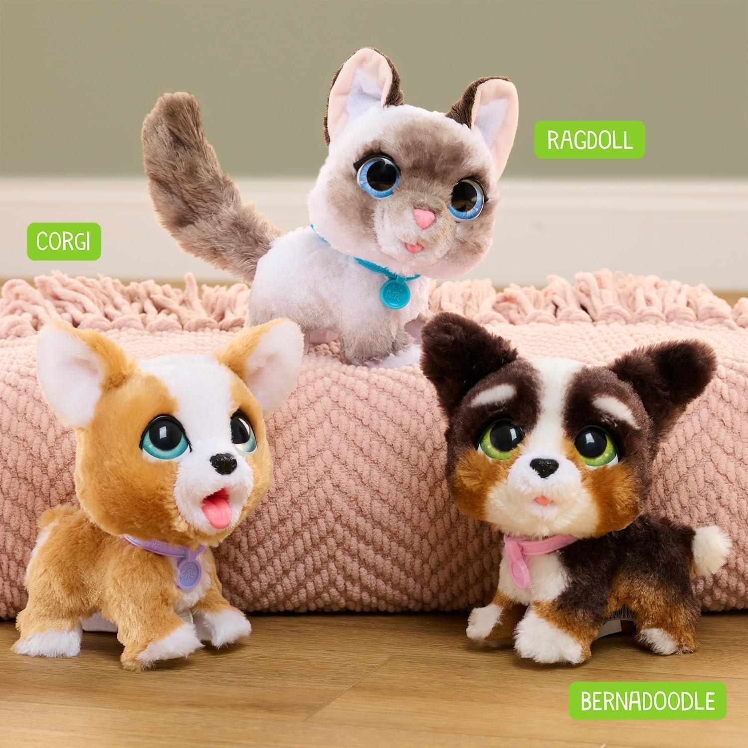 FurReal Wagalots Kitty, Small Interactive Plush Pet Toy to Walk / Makes Kitten Sounds /Wags Tail - Image 6
