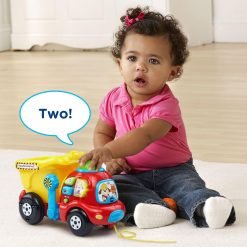 Alternative view of Singing, Talking VTech Drop & Go Push/Pull Dump Truck (Red/Yellow)