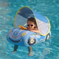 Alternative view of Swimbobo Toddler Pool Float Inflatable Car with Adjustable Sun Canopy & Safety Seat for Kids 3+ yrs.